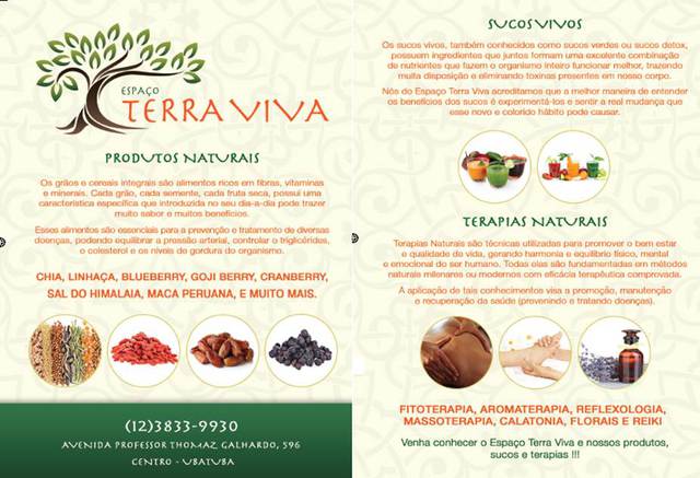 Espaço terra viva flyer display